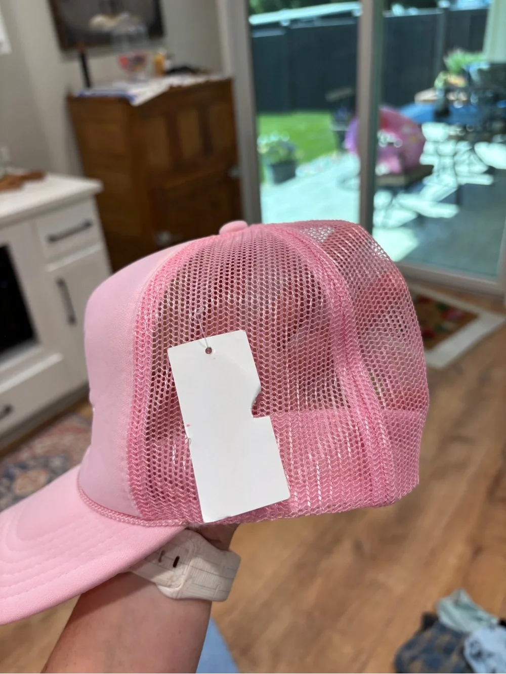 Pink 'Lake Please' Mesh Trucker Hat